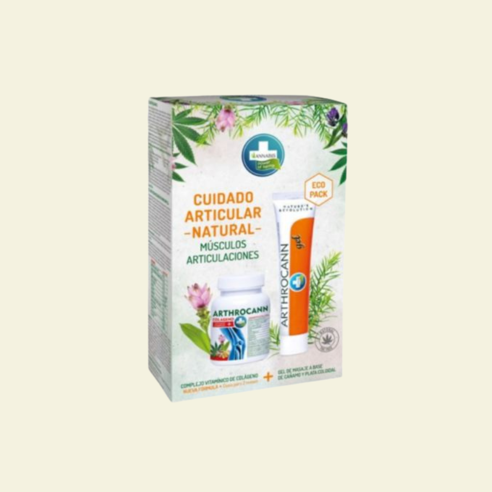 Combo Arthrocann colageno vitamin 60comp + gel masaje 75ml