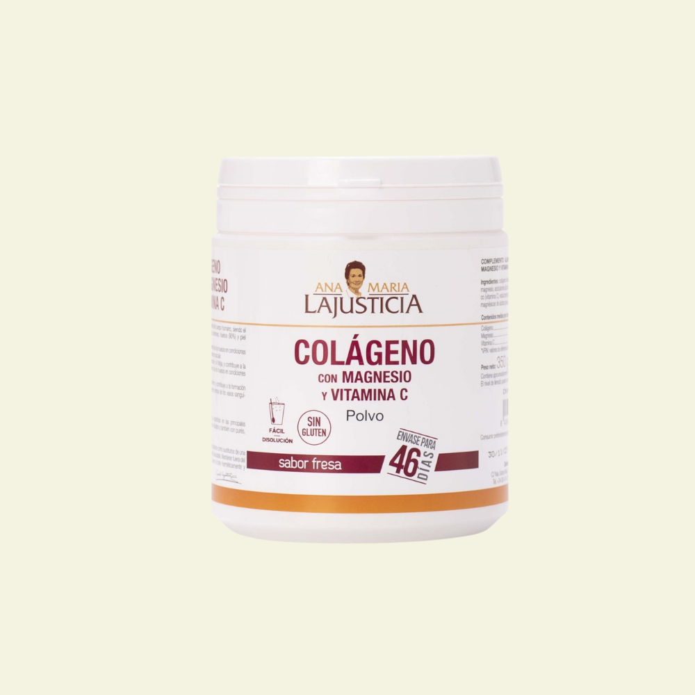 Colágeno con Magnesio y Vitamina C Sabor fresa (350 gr) - Polvo