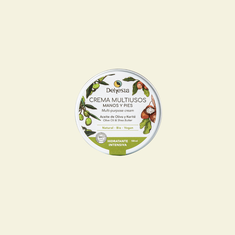 Crema Multiusos Manos y Pies con Aceite de Oliva y Karité 100 ml.