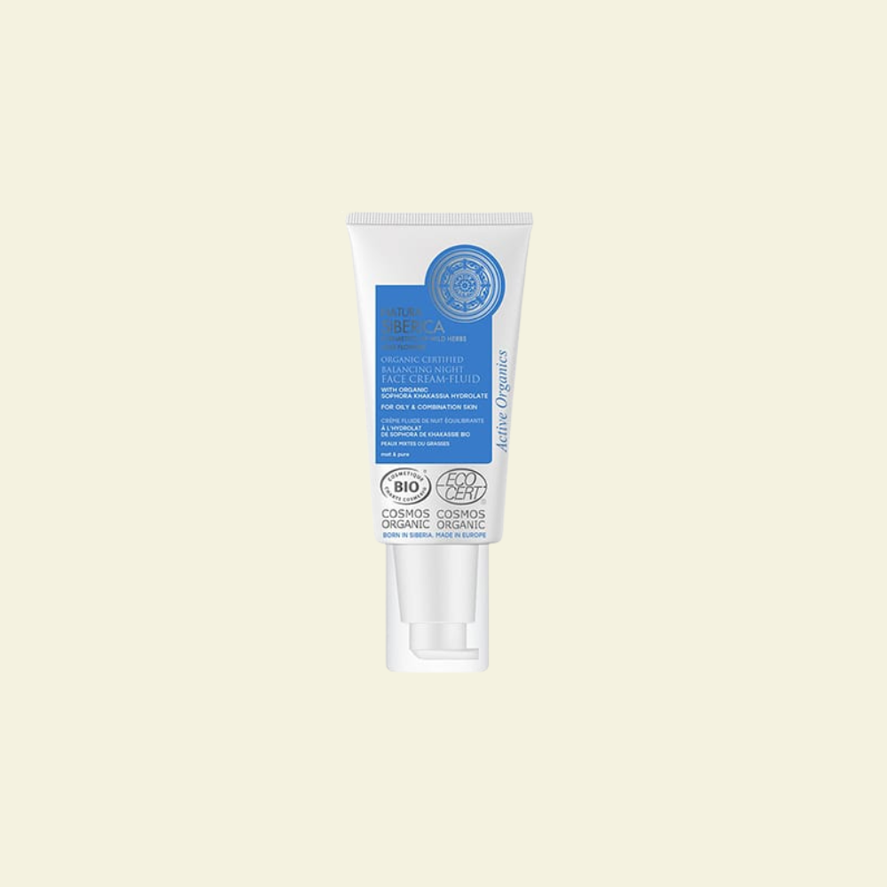 Crema Facial de Noche Fluida Equilibrante para Piel Grasa o Mixta 50 ml.
