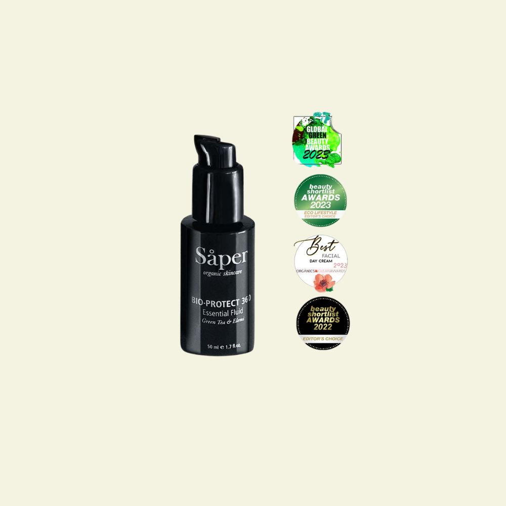 Bio·Protect 360 Essential Fluid de Saper – Crema facial ligera antioxidante para todo tipo de pieles sensibles