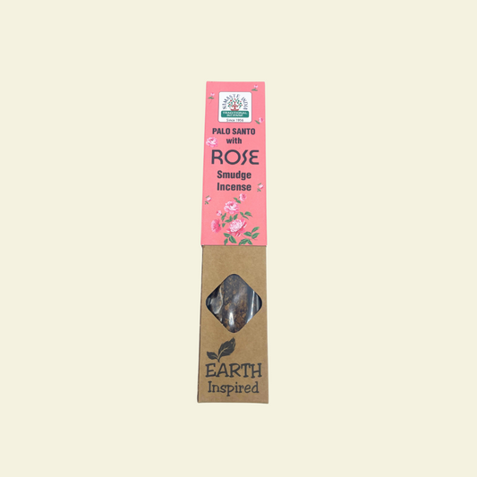 Incienso Natural de Palo Santo y Rosa Earth Inspired