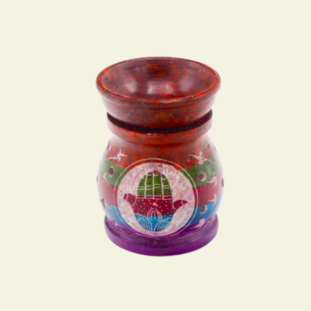 Quemador de Aromas de Esteatita Colores 10 cm.