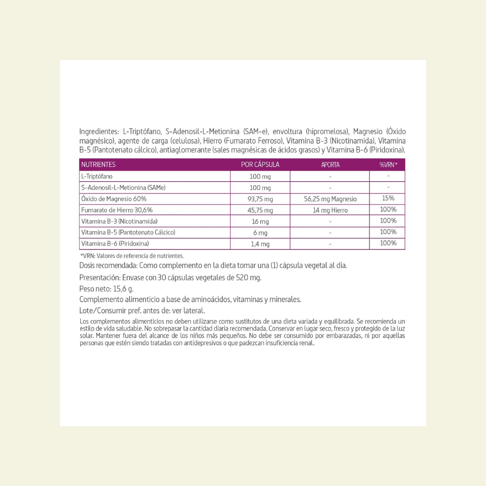 Tryptoseron® 360 mg. 30 cápsulas vegetales